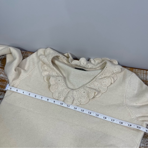 Luaren Ralph Lauren Women Sweater Top Size L Color Off White - Picture 8 of 11